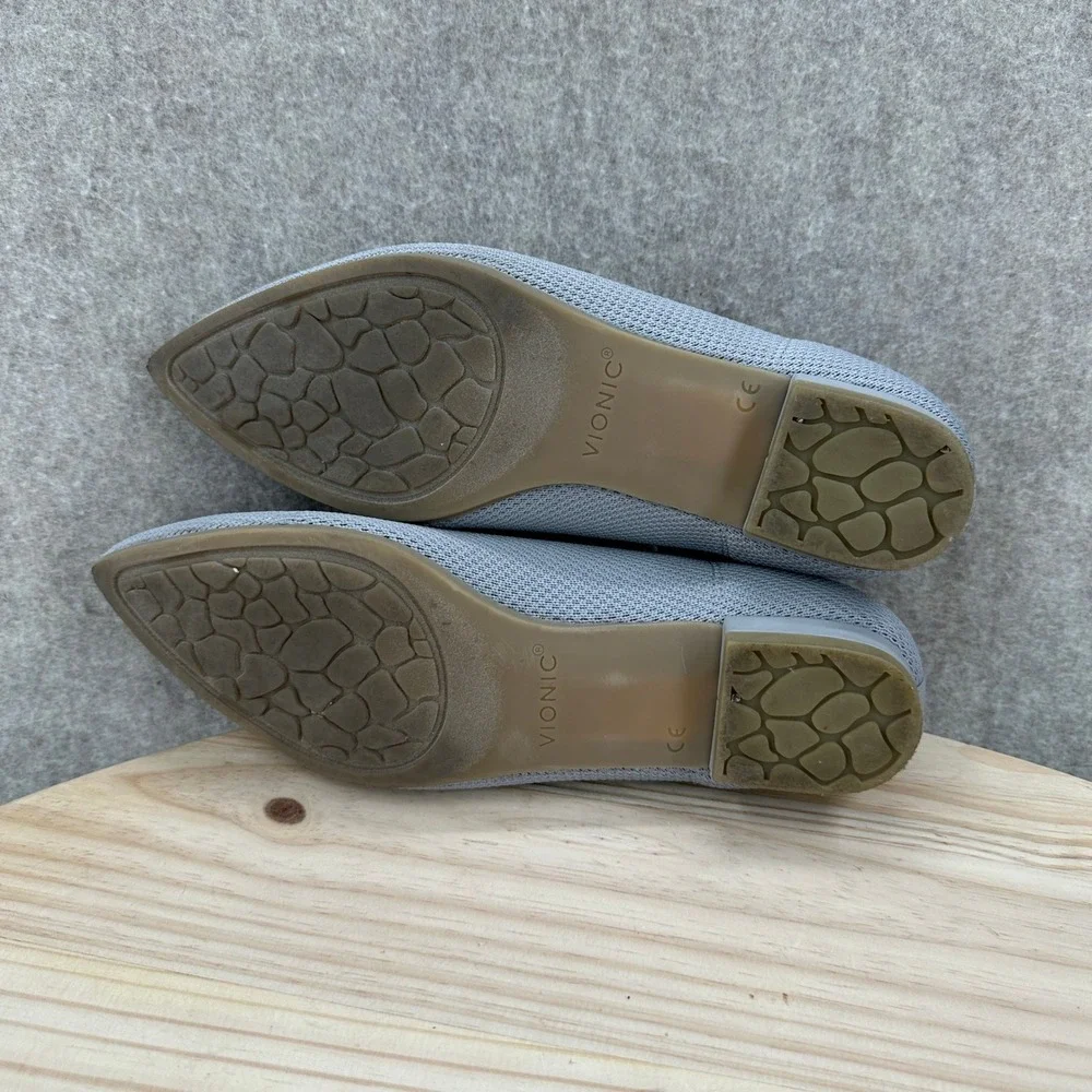 Vionic Dahlia Knit Pointed Toe Ballet Flats 9 Pointed Toe Slip On Comfort Shoes